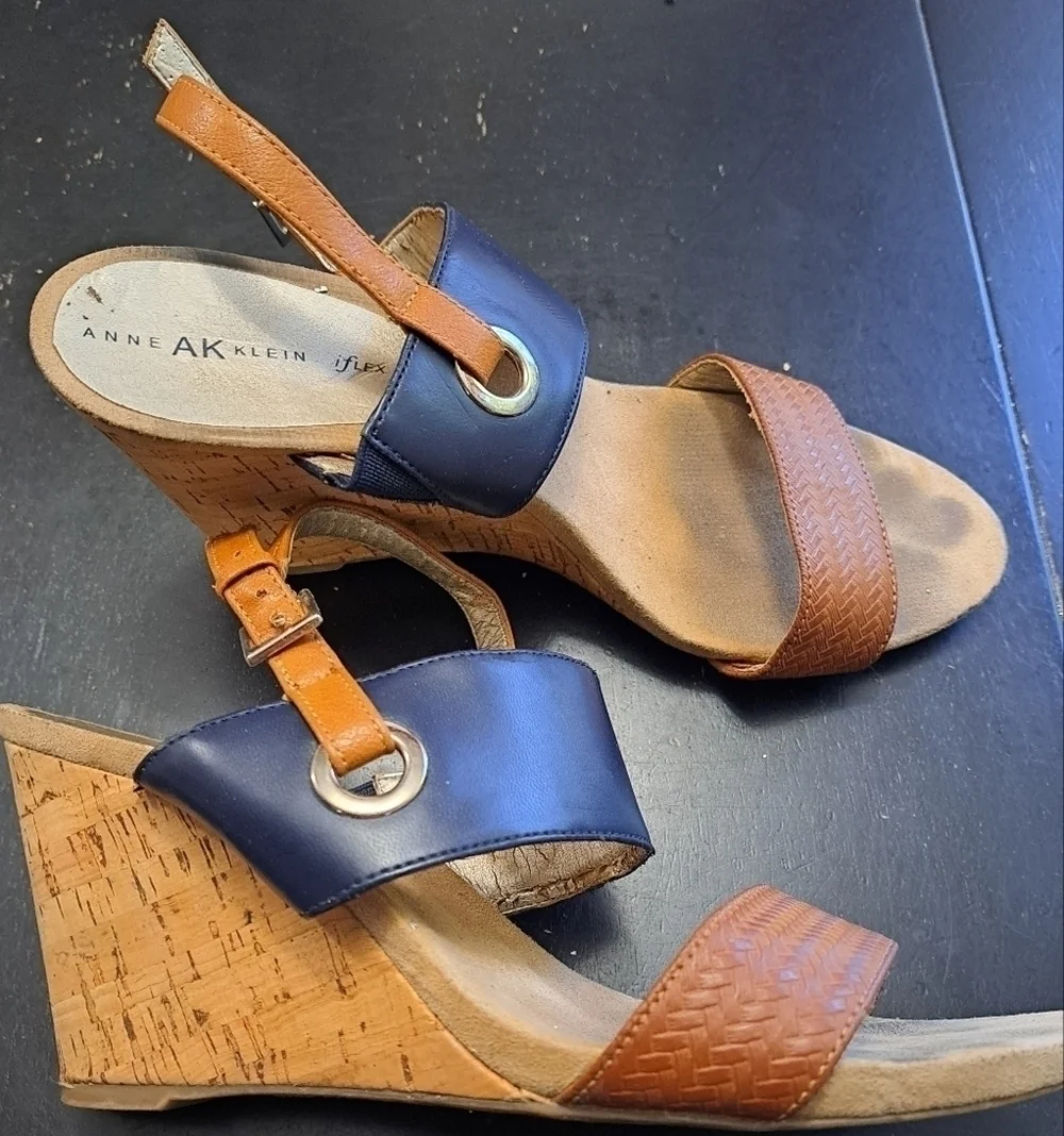 Anne Klein Iflex Atkaye  Cork Wedge Sandal
